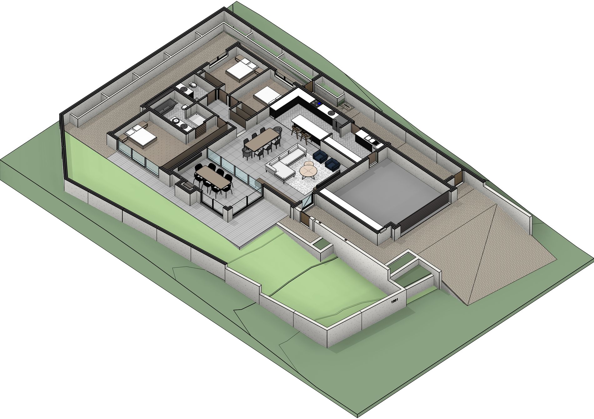 Axonometric cut