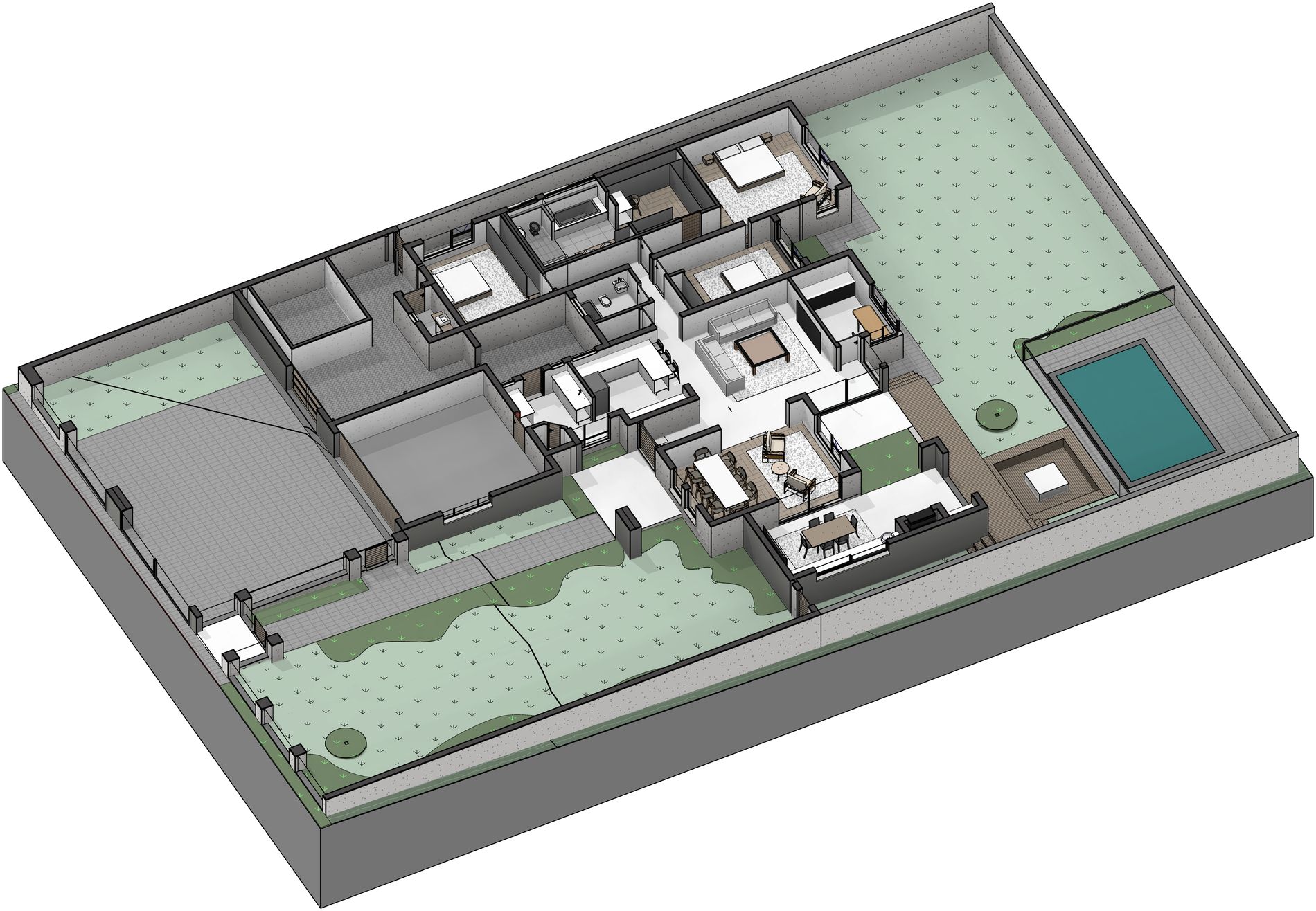 Axonometric cut